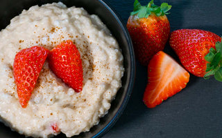 Protein Milchreis mit Erdbeeren