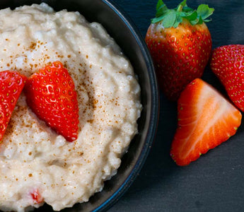 Protein Milchreis mit Erdbeeren